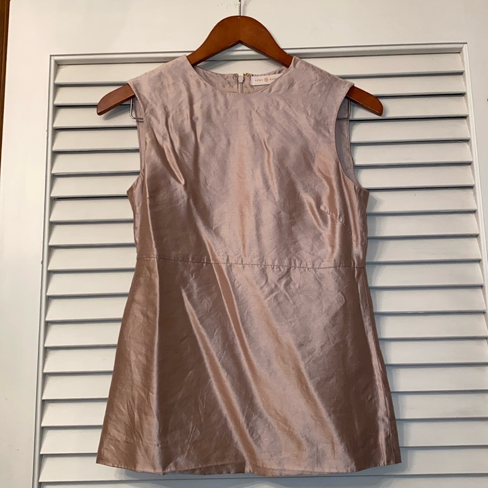Tory Burch Sleeveless Silk Top size 0 like new
